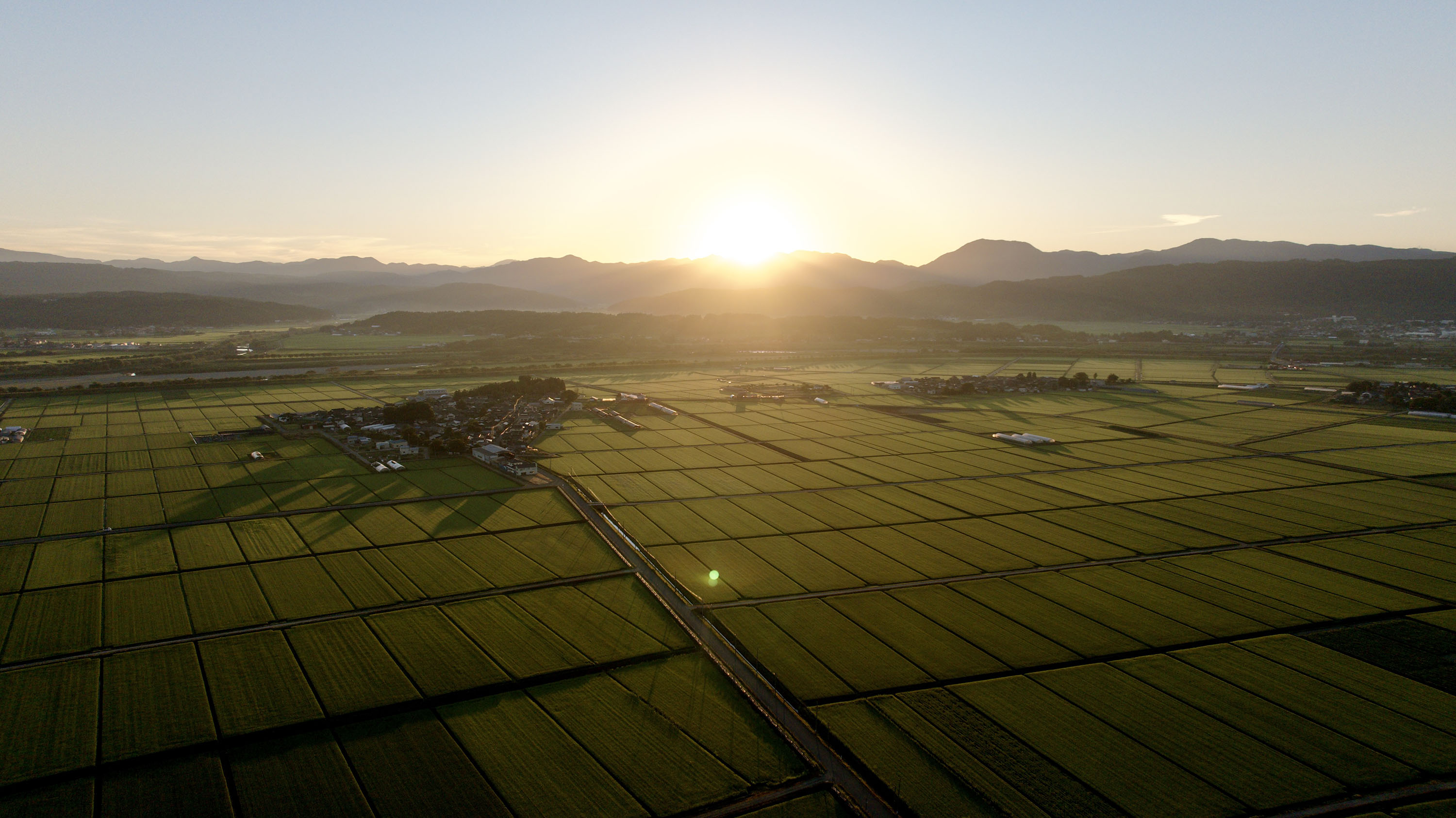 庄内の空撮写真